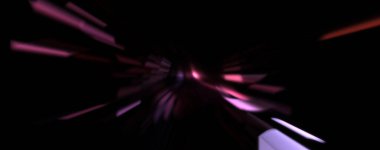 Işık parçacık izleri. Parlayan parçacıkları ve çizgileri olan ışık patlaması yıldızı. Güzel hareketli soyut ışın arkaplanı.