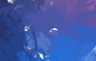 Sanatsal soyut arkaplan. Doku boyalı duvar kağıdı. Boya darbeleriyle yaratıcı bir illüstrasyon. Fırça desenli resim.