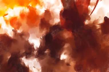 El yapımı sürreal soyut desenli suluboya. Modern sanatsal resim. 2D çizim. Arkaplan boyası karışımı. Yaratıcı duvar sanatı. Çağdaş sanat