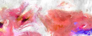 Soyut arkaplanda pürüzlü fırça darbeleri. Fırça boyası. Renkli boya darbeleri. Eşsiz duvar sanatı. Tuvaldeki modern sanat. Renkli çağdaş sanat eserleri. 