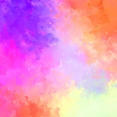 Canlı fırça darbeleriyle boyanmış. Renkli desenli resim. Fırçalanmış duvar kağıdını boya.