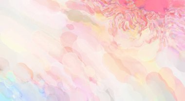 Yumuşak suluboya duvar kağıdı. Hafifçe fırçalanmış renkleri olan sanatsal bir resim. Pastel renkler arkaplana dokunmuş. Soyut duvar sanatı..