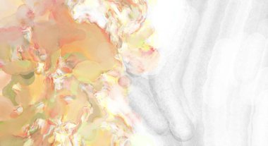 Pastel renklerde suluboya resim. Poster, duvar sanatı, afiş, kart, kitap kapağı ya da ambalaj için rahatlatıcı kompozisyonun yumuşak renkli çizimi. Modern fırça darbeleri resim.