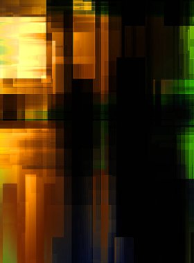 Renkli ve canlı geometrik şekiller katmanları var. Bir teknoloji planının dijital illüstrasyonu. Gelecekçi tasarım şablonu.