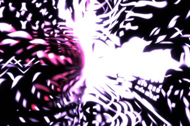 Işık parçacık izleri. Parlayan parçacıkları ve çizgileri olan ışık patlaması yıldızı. Güzel hareketli soyut ışın arkaplanı.