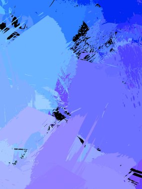 Vahşi fırça darbeleriyle yaratıcı soyut resim. Artistik fırça darbeleriyle donatılmış. Renkli ve canlı bir tasvir. Boyalı sanat.