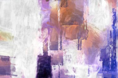Soyut arkaplanda pürüzlü fırça darbeleri. Fırça boyası. Renkli boya darbeleri. Eşsiz duvar sanatı. Tuvaldeki modern sanat. Renkli çağdaş sanat eserleri. 