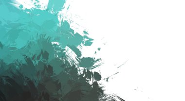 Taranmış Boyalı Soyut Arkaplan. Vahşi kaotik fırça darbeleri. Boya darbeleri. 2D İllüstrasyon. Fırça darbeli resim. 