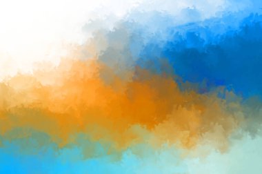 Yaratıcı soyut resim. Artistik fırça darbeleriyle donatılmış. Renkli ve canlı bir illüstrasyon. boyalı sanat.