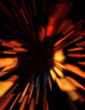 Işık parçacık izleri. Parlayan parçacıkları ve çizgileri olan ışık patlaması yıldızı. Güzel hareketli soyut ışın arkaplanı.