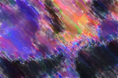 Çağdaş sanat. El yapımı resim. Modern sanat eserleri. Yüzeyde suluboya fırça darbeleriyle resim yapmak. 2D çizim. Sanatsal arkaplan resmi. Tablo üzerinde soyut resim. Renkli doku.