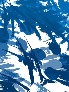 Renkli fırça darbelerinin 2B çizimi. Dekoratif doku resmi. Canlı boya desenli arka plan. Kaotik fırça darbeleri resim.