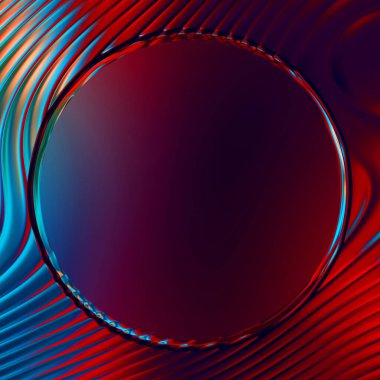 Soyut çerçeveli arkaplan. Renkli, canlı, dalgalı bir duvar kağıdı. Merkezi çerçeveli yaratıcı grafik 2d çizim. Dinamik şekilli modaya uygun sıvı örtüsü.