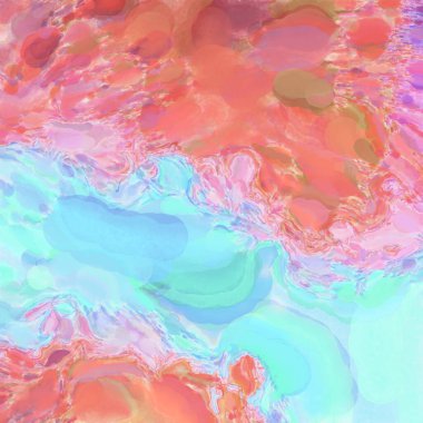 Çağdaş sanat. El işçiliğinin renkli dokusu. Modern resim. Yüzeyde suluboya vuruşlar. Sanatsal arkaplan resmi. Tablo üzerinde soyut resim. Fırça darbeleri. 