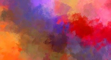 Yaratıcı soyut resim. Artistik fırça darbeleriyle donatılmış. Renkli ve canlı bir illüstrasyon. boyalı sanat.