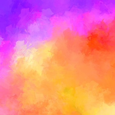 Canlı fırça darbeleriyle boyanmış. Renkli desenli resim. Fırçalanmış duvar kağıdını boya.