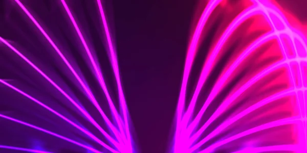Neon colorful abstract design of light waves. Digital background with neon light glowing effect. Bright rays wallpaper.