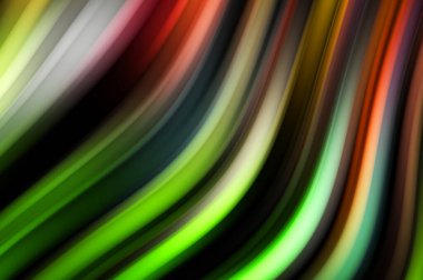 Siyah arka planda renkli düz çizgiler. Sıvı ve sıvı renkli dalgalar karanlıkta akıyor. Duvar kağıdı, afiş, arkaplan, kart, kitap, kapak, poster, afiş, broşür