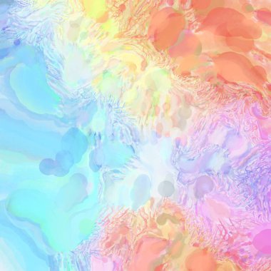 El yapımı sürreal soyut desenli suluboya. Modern sanatsal resim. 2D çizim. Arkaplan boyası karışımı. Yaratıcı duvar sanatı. Çağdaş sanat.