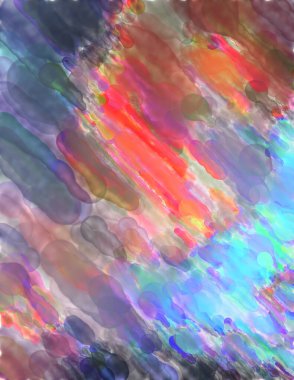 Çağdaş sanat. El yapımı resim. Modern sanat eserleri. Yüzeyde suluboya fırça darbeleriyle resim yapmak. 2D çizim. Sanatsal arkaplan resmi. Tablo üzerinde soyut resim. Renkli doku.