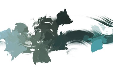 resmedilmiş sanat eseri. fırçalanmış canlı duvar kağıdı. Eşsiz ve yaratıcı illüstrasyon. Renkli fırça darbelerinin soyut arkaplanı. 