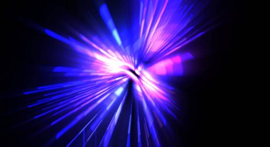 Fütürist mercek patlaması. Parlayan parçacıkları ve çizgileri olan ışık patlaması yıldızı. Güzel soyut ışın arkaplanı.