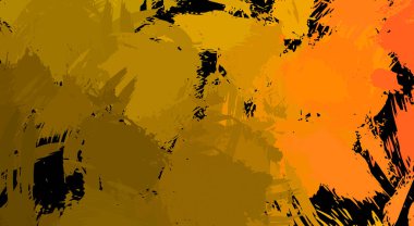 Canlı fırça darbeleriyle boyanmış. Renkli desenli resim. Fırçalanmış duvar kağıdını boya.