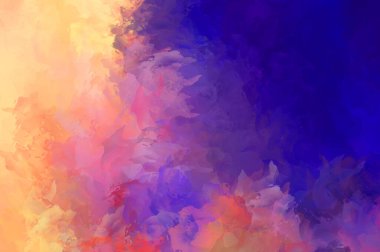 Sanatsal soyut arkaplan. Doku boyalı duvar kağıdı. Boya darbeleriyle yaratıcı bir illüstrasyon. Fırça desenli resim.