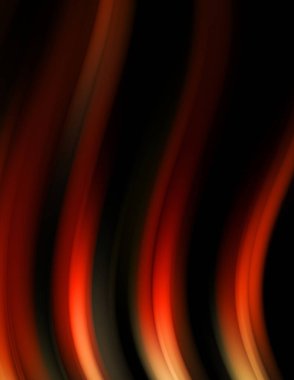 Siyah arka planda renkli düz çizgiler. Sıvı ve sıvı renkli dalgalar karanlıkta akıyor. Duvar kağıdı, afiş, arkaplan, kart, kitap, kapak, poster, afiş, broşür