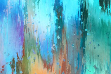 Yaratıcı soyut resim. Artistik fırça darbeleriyle donatılmış. Renkli ve canlı bir illüstrasyon. boyalı sanat.