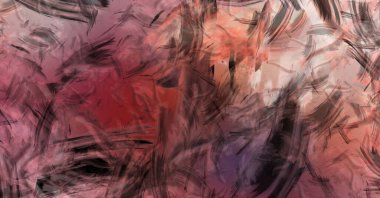 Modern sanat. Taranmış Boyalı Soyut Arkaplan. Fırça darbesi ile boyanmış. Boya darbeleri. 2B Görüntü