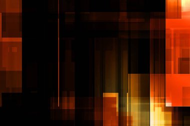 Renkli ve canlı geometrik şekiller katmanları var. Bir teknoloji planının dijital illüstrasyonu. Gelecekçi tasarım şablonu.