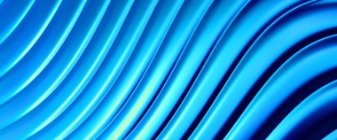 Soyut arkaplan. Renkli dalgalı yansıtıcı duvar kağıdı. Duvar kağıdı, afiş, arkaplan, kart, kitap kapağı veya web sitesi için grafiksel resimleme.