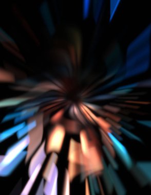 Işık parçacık izleri. Parlayan parçacıkları ve çizgileri olan ışık patlaması yıldızı. Güzel hareketli soyut ışın arkaplanı.