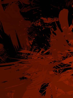 Vahşi fırça darbeleriyle yaratıcı soyut resim. Artistik fırça darbeleriyle donatılmış. Renkli ve canlı bir tasvir. Boyalı sanat.