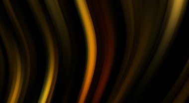 Siyah arka planda renkli düz çizgiler. Sıvı ve sıvı renkli dalgalar karanlıkta akıyor. Duvar kağıdı, afiş, arkaplan, kart, kitap, kapak, poster, afiş, broşür