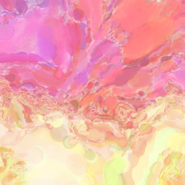 El yapımı sürreal soyut desenli suluboya. Modern sanatsal resim. 2D çizim. Arkaplan boyası karışımı. Yaratıcı duvar sanatı. Çağdaş sanat.