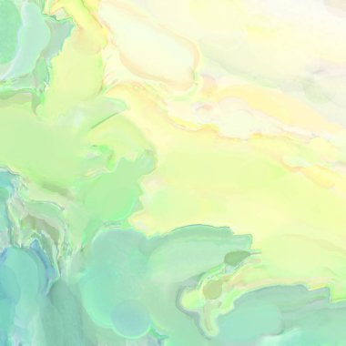 El yapımı sürreal soyut desenli suluboya. Modern sanatsal resim. 2D çizim. Arkaplan boyası karışımı. Yaratıcı duvar sanatı. Çağdaş sanat.