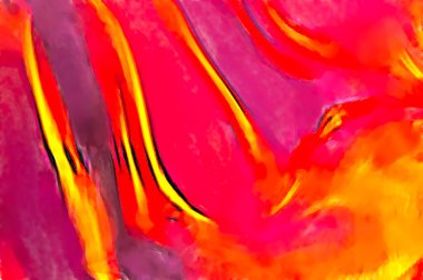 Soyut arkaplanda pürüzlü fırça darbeleri. Fırça boyası. Renkli boya darbeleri. Eşsiz duvar sanatı. Tuvaldeki modern sanat. Renkli çağdaş sanat eserleri. 