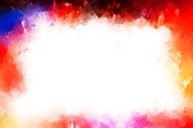 Modern sanat. Taranmış Boyalı Soyut Arkaplan. Fırça darbesi ile boyanmış. Boya darbeleri. 2B Görüntü