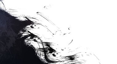 Taranmış Boyalı Soyut Arkaplan. Vahşi kaotik fırça darbeleri. Boya darbeleri. 2D İllüstrasyon. Fırça darbeli resim. 