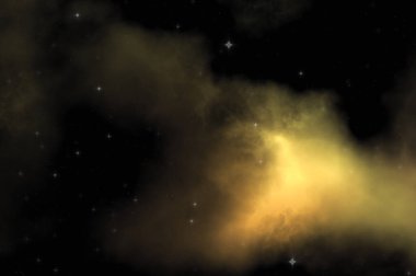 Galaksi uzayındaki yıldız alanı renkli nebula ile. Uzayın derinliklerinin bilim kurgu geçmişi. Ruhsal duvar kağıdı.