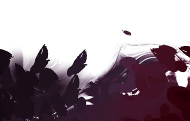 Taranmış Boyalı Soyut Arkaplan. Vahşi kaotik fırça darbeleri. Boya darbeleri. 2D İllüstrasyon. Fırça darbeli resim. 