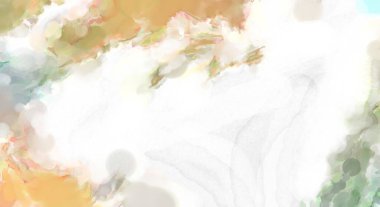 2D çizim. Sanatsal arkaplan resmi. Tablo üzerinde soyut resim. Çağdaş sanat. El yapımı resim. Renkli doku. Modern sanat eserleri. Yüzeyde suluboya fırça darbeleriyle boyama.