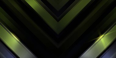 Soyut parlayan geometrik ışıklar arka planda. Fraktal simetrik grafik çizimi. Parıldayan ve parıldayan çubukları kesiştir.