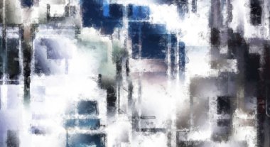 Modern sanat. Renkli çağdaş sanat eserleri. Renkli boya darbeleri. Soyut arkaplanda fırça darbeleri. Fırça boyası. Eşsiz duvar sanatı.