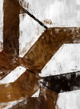 Soyut arkaplanda pürüzlü fırça darbeleri. Fırça boyası. Renkli boya darbeleri. Eşsiz duvar sanatı. Tuvaldeki modern sanat. Renkli çağdaş sanat eserleri. 