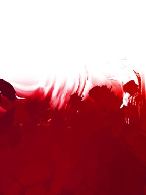 Taranmış Boyalı Soyut Arkaplan. Vahşi kaotik fırça darbeleri. Boya darbeleri. 2D İllüstrasyon. Fırça darbeli resim. 