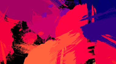 Sanatsal soyut arkaplan. Doku boyalı duvar kağıdı. Boya darbeleriyle yaratıcı bir illüstrasyon. Fırça desenli resim.