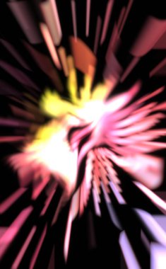 Işık parçacık izleri. Parlayan parçacıkları ve çizgileri olan ışık patlaması yıldızı. Güzel hareketli soyut ışın arkaplanı.